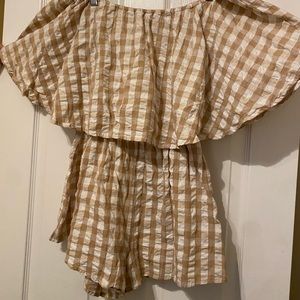 Plaid Romper: Size S/M